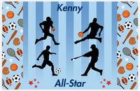 Thumbnail for Personalized All-Star Placemat V - Blue Background -  View