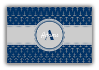 Thumbnail for Personalized Anchors Canvas Wrap & Photo Print - Circle Ribbon Nameplate - Front View