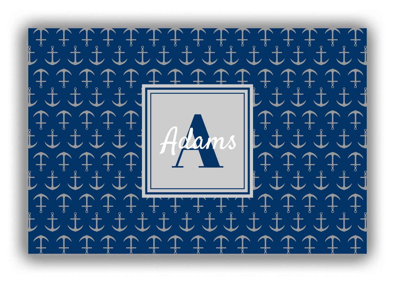Personalized Anchors Canvas Wrap & Photo Print - Square Nameplate - Front View