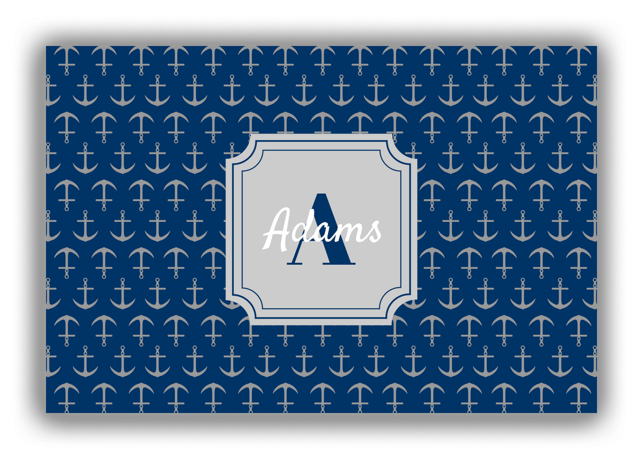 Personalized Anchors Canvas Wrap & Photo Print - Stamp Nameplate - Front View