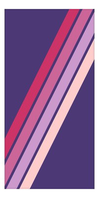 Thumbnail for Personalized Angled Stripes Beach Towel - Purple Background - Front View