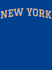 Thumbnail for Personalized Arched Text T-Shirt - Blue - New York - Decorate View