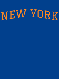 Thumbnail for Personalized Arched Text T-Shirt - Blue - New York - Decorate View