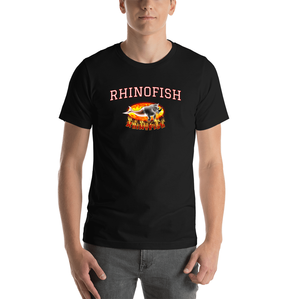 Personalized Arched Text T-Shirt - Black - Upload Your Logo - Shirt View