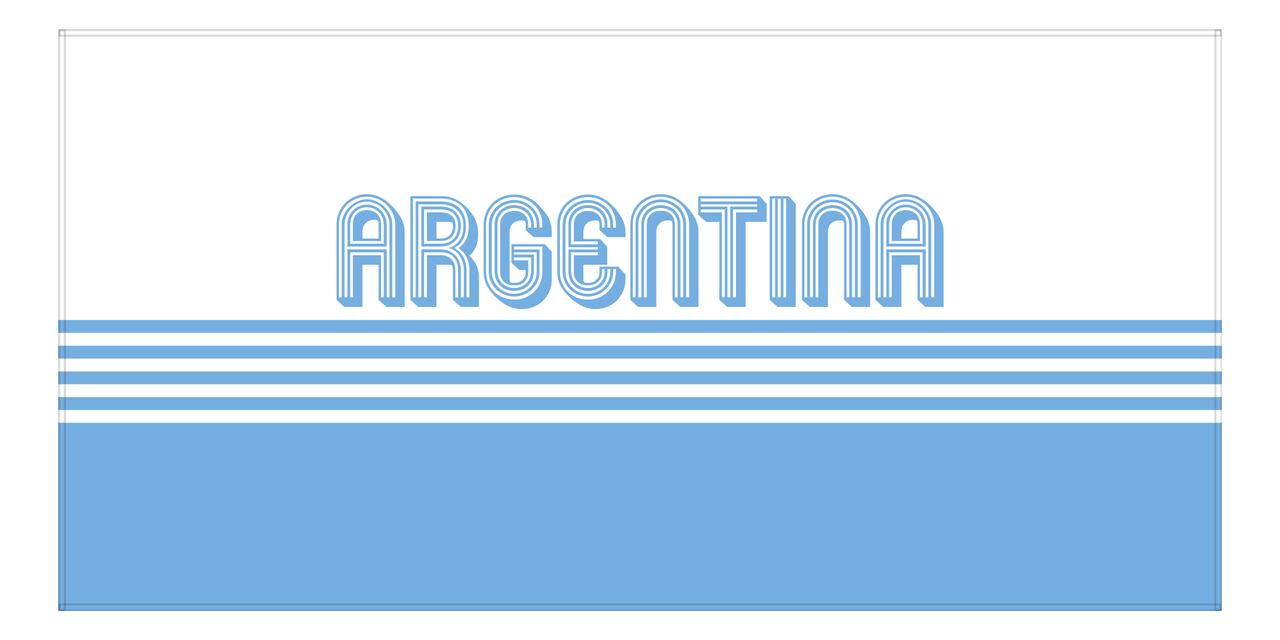 Personalized Argentina Beach Towel - Front View