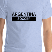 Thumbnail for Argentina Soccer T-Shirt - Blue - Shirt Close-Up View