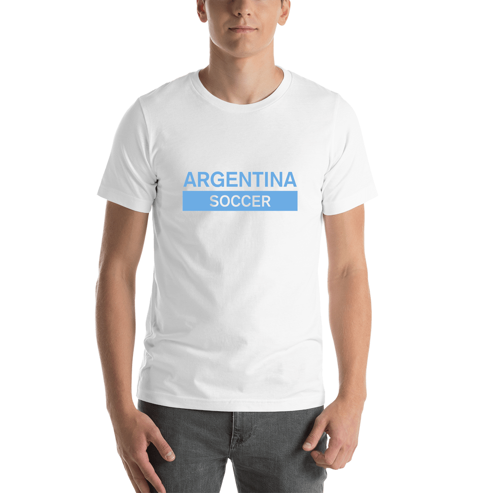 Argentina Soccer T-Shirt - White - Shirt View