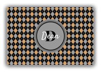 Thumbnail for Personalized Argyle Canvas Wrap & Photo Print - Circle Nameplate - Front View
