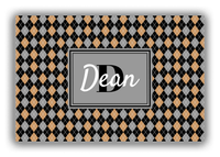 Thumbnail for Personalized Argyle Canvas Wrap & Photo Print - Rectangle Nameplate - Front View