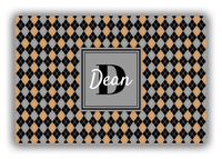 Thumbnail for Personalized Argyle Canvas Wrap & Photo Print - Square Nameplate - Front View