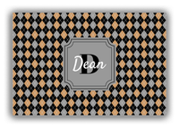 Thumbnail for Personalized Argyle Canvas Wrap & Photo Print - Stamp Nameplate - Front View