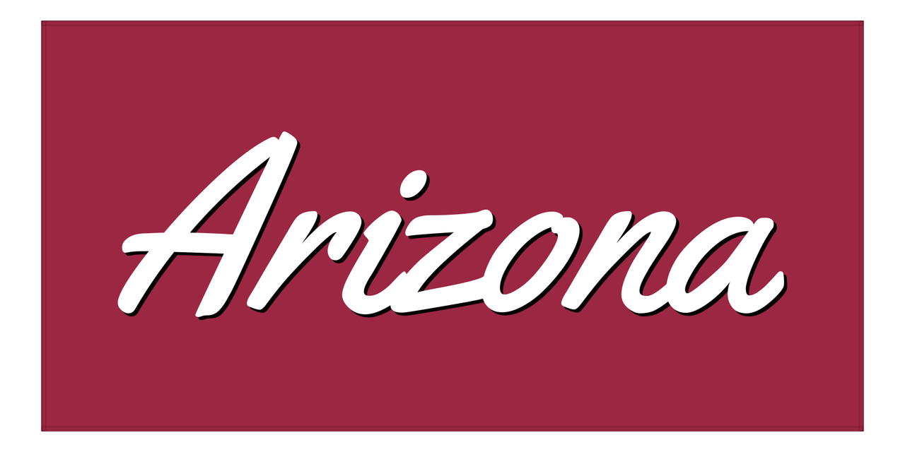 Personalized Arizona Beach Towel - Front View