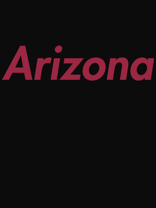Personalized Arizona T-Shirt - Black - Decorate View