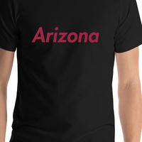 Thumbnail for Personalized Arizona T-Shirt - Black - Shirt Close-Up View
