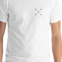 Thumbnail for Personalized Arrows T-Shirt - White - Shirt Close-Up View