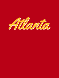Thumbnail for Personalized Atlanta T-Shirt - Red - Decorate View