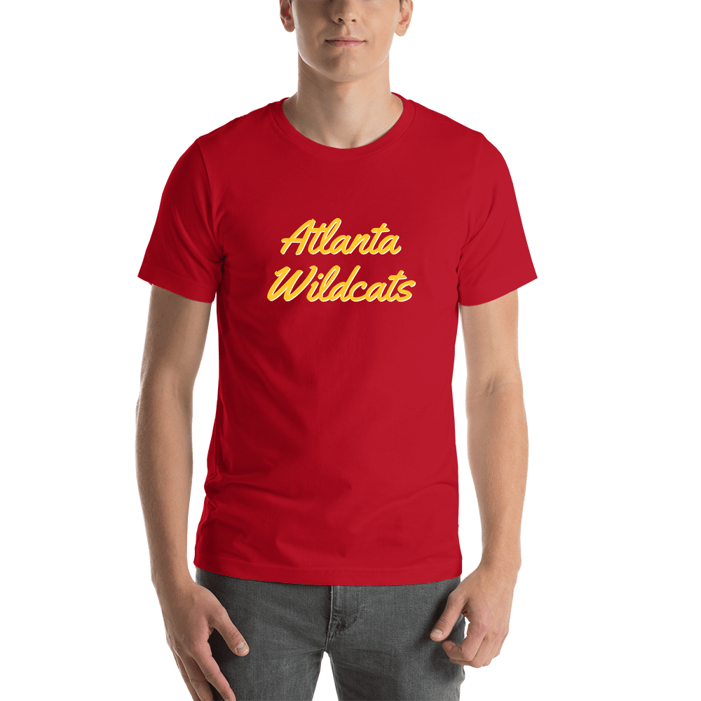 Personalized Atlanta T-Shirt - Red - Shirt View