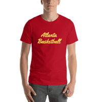 Thumbnail for Personalized Atlanta Basketball T-Shirt - Red - Shirt View