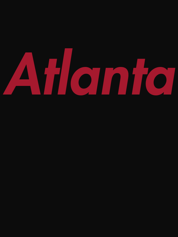 Personalized Atlanta T-Shirt - Black - Decorate View