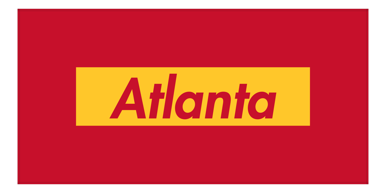 Personalized Atlanta Beach Towel - Front View