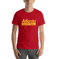 Thumbnail for Atlanta Basketball T-Shirt - Red - Shirt View