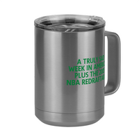 Thumbnail for A Truly Sad Week in America Coffee Mug Tumbler with Handle (15 oz) - Plus the 2005 NBA Redraftables - Front Right View