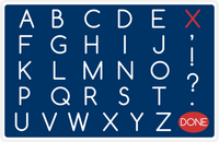 Thumbnail for Personalized Autism Non-Speaking Letter Board Placemat - Blue Background -  View