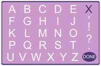 Thumbnail for Personalized Autism Non-Speaking Letter Board Placemat - Purple Background -  View