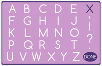 Thumbnail for Personalized Autism Non-Speaking Letter Board Placemat - Purple Background -  View