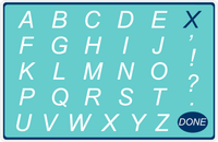 Thumbnail for Personalized Autism Non-Speaking Letter Board Placemat - Teal Background -  View