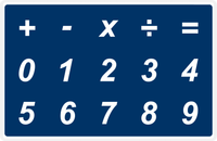 Thumbnail for Personalized Autism Non-Speaking Numbers Board Placemat - Blue Background -  View