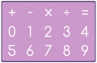 Thumbnail for Personalized Autism Non-Speaking Numbers Board Placemat - Purple Background -  View
