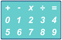 Thumbnail for Personalized Autism Non-Speaking Numbers Board Placemat - Teal Background -  View