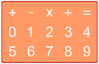 Thumbnail for Personalized Autism Non-Speaking Numbers Board Placemat - Orange Background -  View