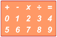 Thumbnail for Personalized Autism Non-Speaking Numbers Board Placemat - Orange Background -  View