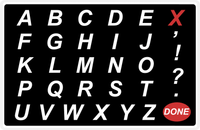 Thumbnail for Personalized Autism Non-Speaking Letter Board Placemat - Black Background -  View