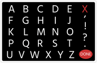Thumbnail for Personalized Autism Non-Speaking Letter Board Placemat - Black Background -  View