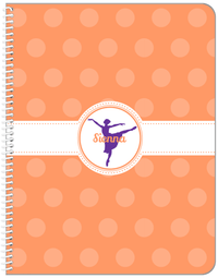 Thumbnail for Personalized Ballerina Notebook IX - Silhouette I - Front View