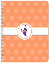 Thumbnail for Personalized Ballerina Notebook IX - Silhouette VII - Front View