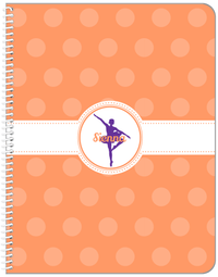 Thumbnail for Personalized Ballerina Notebook IX - Silhouette VIII - Front View