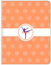 Thumbnail for Personalized Ballerina Notebook IX - Silhouette X - Front View