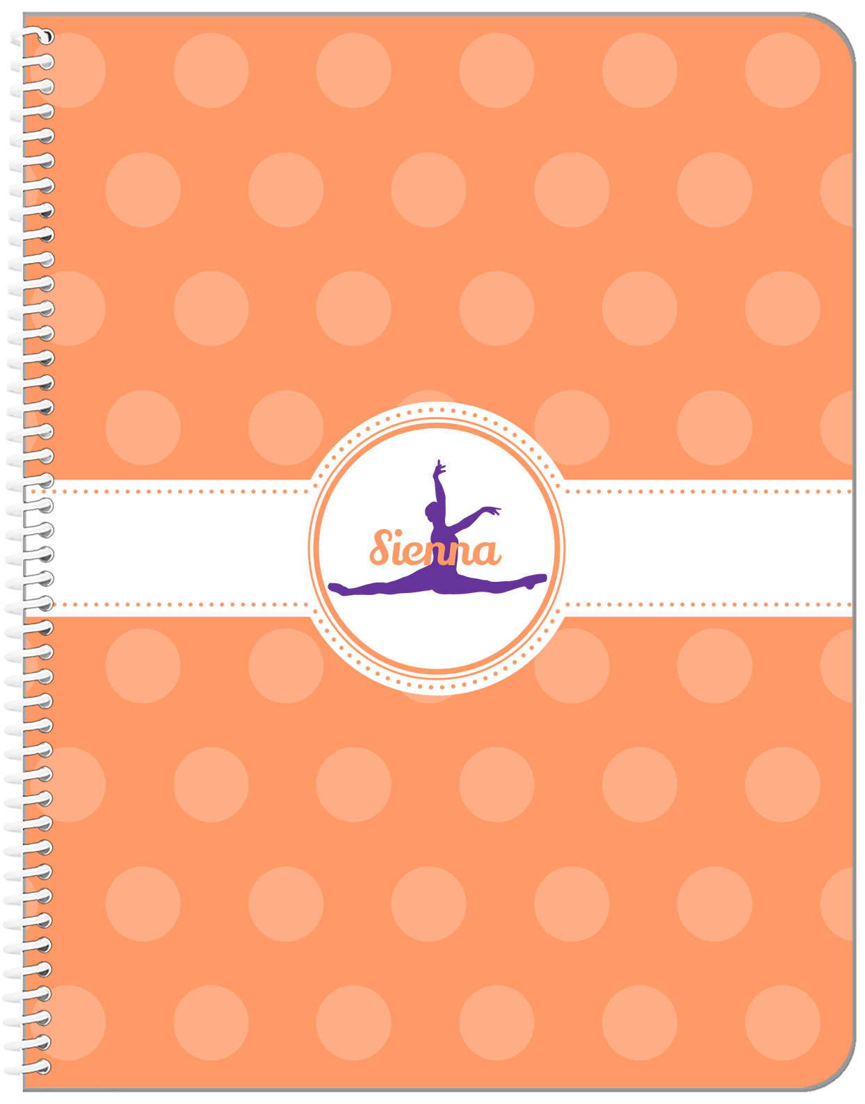 Personalized Ballerina Notebook IX - Silhouette XI - Front View
