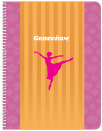 Thumbnail for Personalized Ballerina Notebook X - Silhouette I - Front View