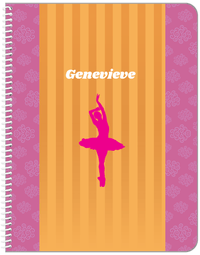 Thumbnail for Personalized Ballerina Notebook X - Silhouette II - Front View