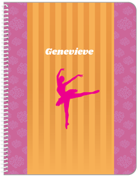 Thumbnail for Personalized Ballerina Notebook X - Silhouette III - Front View