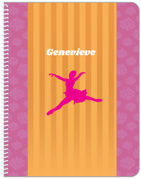 Thumbnail for Personalized Ballerina Notebook X - Silhouette IV - Front View