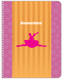 Thumbnail for Personalized Ballerina Notebook X - Silhouette VI - Front View