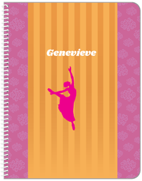 Thumbnail for Personalized Ballerina Notebook X - Silhouette VII - Front View