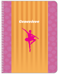 Thumbnail for Personalized Ballerina Notebook X - Silhouette VIII - Front View