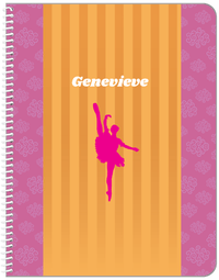 Thumbnail for Personalized Ballerina Notebook X - Silhouette IX - Front View